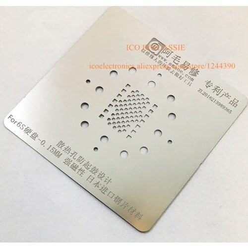 For iPhone 6S/6S Plus/7/7Plus NAND Flash Chip BGA Stencil Reballing IC Pins Tin Plant Net Drum-up Heat Template 0.15mm Thickness