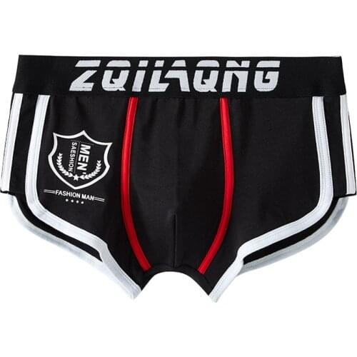New Men Underwear Boxer Para Hombre Cotton Mens Boxers Team Emblem Cuecas Masculina Boxershorts Man Panties Size M-3XL