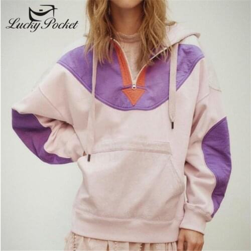 New Women Fall Winter Patchwork Print Flocking Hoodies Sweatshirt Ladies Plus Size Streetwear Pullovers Female Casual Tops ZM102