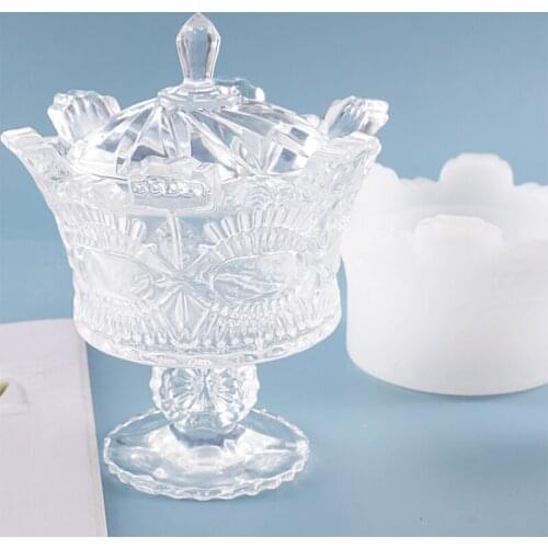 1 Set Crystal Crown Cup Epoxy Mold Storage Box Resin Mould Set-up Decoration Gift Box For DIY Making Silicone Mold Gift Decor