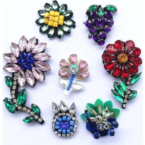 10Pcs Per Lot Handmade Sequin Flower Applique 3D Paillettes Beaded Patches For DIY Clothes Shoes Hat Accessories