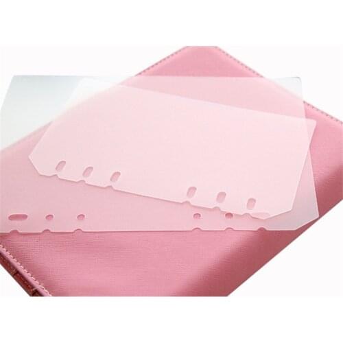 2pc/lot A5 A6 Transparent Loose Leaf Binder Notebook Inner Core Cover NoteBook Journal Planner Office Stationery Supplies
