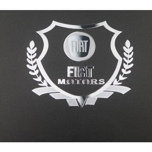 2Pcs Excellent 3D metal car sticker Emblem Badge case For Fiat 500 Punto Bravo Stilo Panda Car Styling