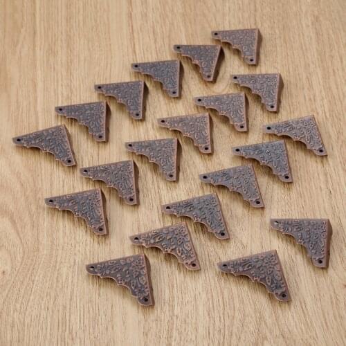 20Pcs 37mm Jewelry Gift Wood Box Corner Decorative Protectors Picture Frame Corner Guard Decorative Bracket Furniture Hardware