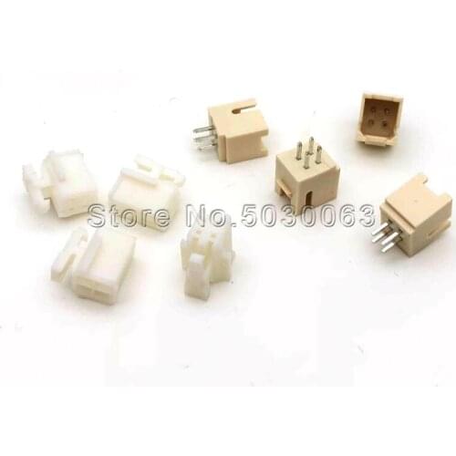 50set PHB 2.0mm double row buckle rubber case plug PHSD connector needle seat straight needle socket 2*2P