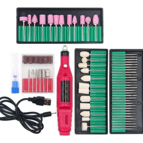 61PCS Manicure Nail Drill Bits Set Nail Electric Machine Drill Mini Profession Removing Gel Polish Nailfile Nail Sander Pedicure
