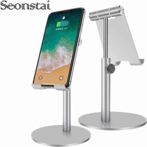 Aluminium Alloy Elevated Mobile Phone Stand Rotate Holder for iPhone iPad Air Smartphone Metal Desk Desktop Phone Mount Holder