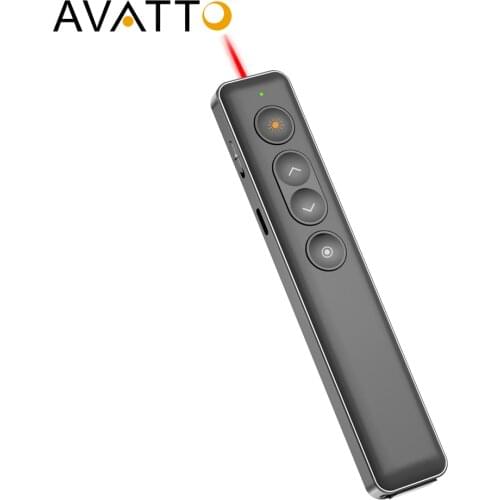 AVATTO Wireless Presenter with Air Mouse/Spotlight Function, PPT Laser Pointer Presenter PowerPoint Presentation Remote Control