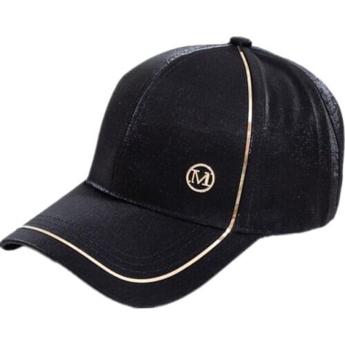 Momen the same gold-rimmed baseball cap four seasons outdoor leisure velvet hat letter sun hat