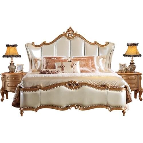 European-style double bed master bedroom luxury queen bed French court princess bed Jane European wedding bed furniture