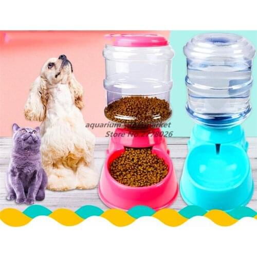 3.5L pet automatic feeder dog cat water drinking bucket cat feeding large capacity dispenser pet cat bowl dog