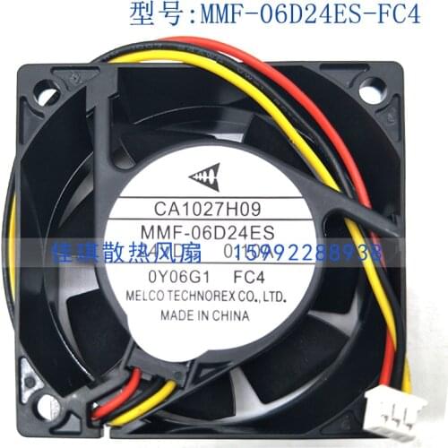 New original F740 E740 E720 inverter fan CA1027H09 MMF-06D24ES-FC4 FC5 24V 0.1A 6cm 6025 three-wire belt detection
