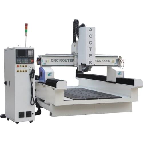 China Manufacture Woodworking Cnc Router 4 Axis 4*8ft 1325 3d Wood Carving Machine