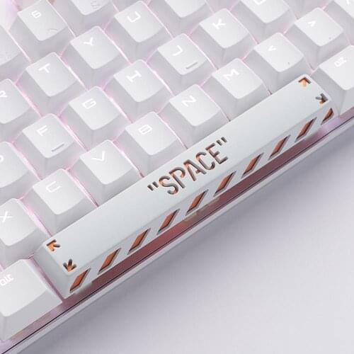 Hollow SPACE Design 6.25U Spacebar Keycaps For Cherry Mx Switch Mechanical Gaming Keyboard Black Orange Purple Metal Space Bar