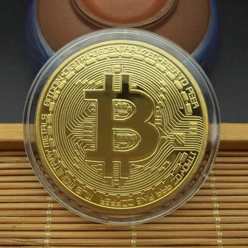 1PCS Creative souvenir gold-plated Bitcoin bitcoin bitb coin virtual coin collection gift