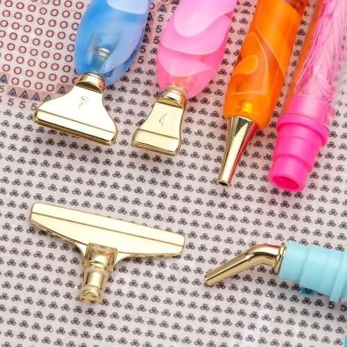 1/5PCS Reusable Alloy Diamond Painting Pen Point Drill Pen Heads Replacement Pen Heads Multi Placers Quick Cases Tools