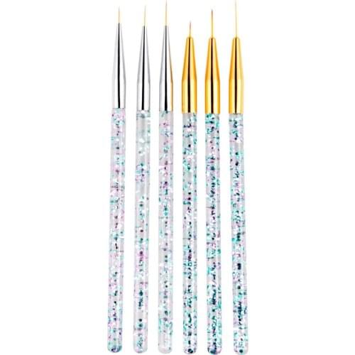 3/1Pcs Acrylic French Stripe Nail Art Liner Brush Set Ultra-thin Line DIY Drawing Pen Manicure Tool Nail Acrylic Accessories