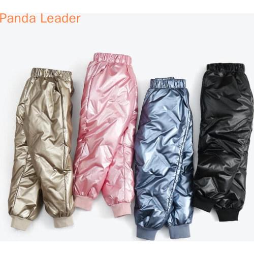 New 2021 Girls Winter Casual Pants Wateproof Duck Down Pant for Boys Children Thicken Warm Loose Trousers Sports Pants - 20 Dgr