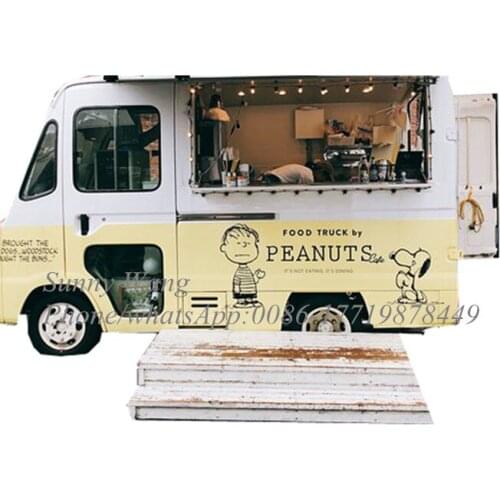 Customized mobile retro food trailer / electric ice cream cart / hot dog mobile vintage food cart Street Vending Cart