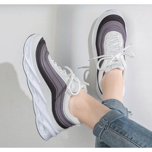 Holiday Vacation Woman Canvas Sport Shoes Lace Up Shallow Fashion Woman Flat Shoes Platform Female Shoes