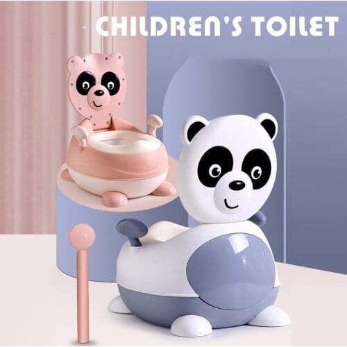Portable Children Pot Baby Potty Panda Pot Infant Training Cute Toilet Safe Kid Potty Urinal Soft Backrest Trainer Seat Chair WC