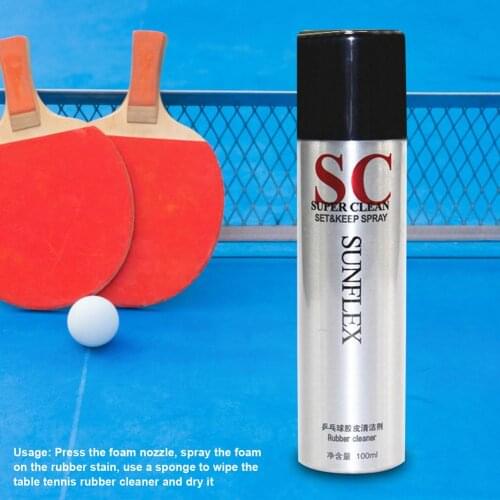 100ml Portable Racket Bats Prevent Aging Antistatic Tackifier Professional Foam Spray Table Tennis Rubber Cleaner Accessories
