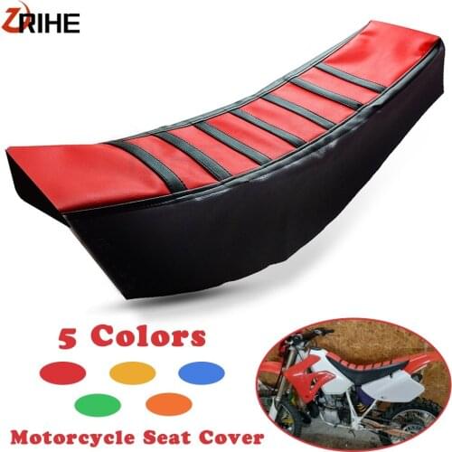 Dirt Bike Motocross Ribbed Rubber Gripper Soft Seat Cover Motorcycle Parts For Honda CRF250R CRF450R CRF250L CRF230M CRF230L FTR