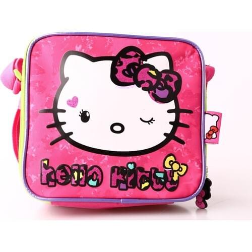 Hello Kitty Patterned Pink Lunch Box-School Bag-Modern Trend Childrens Lunch Box