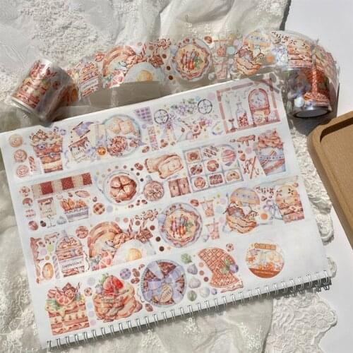 Sweet Food Donut Cake Tea Time Washi Tape DIY Decorative Scrapbooking Sticker Masking Tapes for Journal Diary Decals