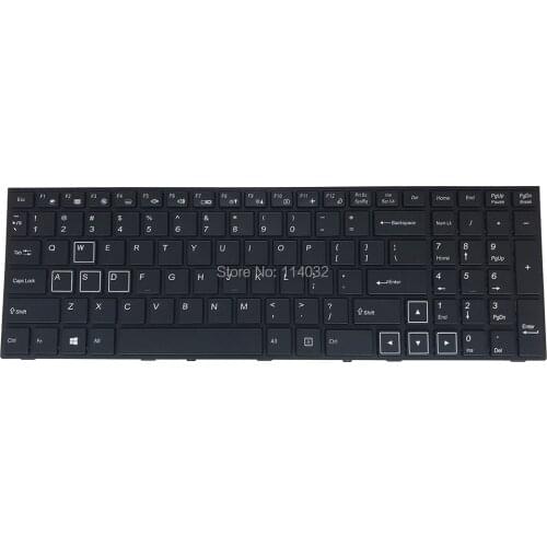 Replacement keyboards N155SC backlight keyboard for Clevo N150RF N151SC MP 13H83USJ430D US English black with frame laptops real
