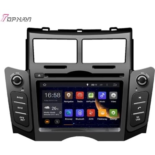 Topnavi 6.2' Quad Core Android 6.0 Car DVD Play for Toyota Yaris 2005 2006 2007 2008 2009 2010 2011 Autoradio Multimedia Stereo