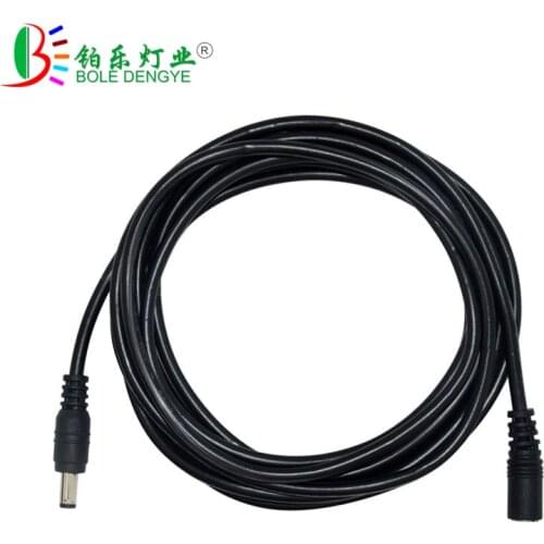 12V DC Power Cord Black Extension Cable 1M 2M 10M 15M 20M 5.5mm*2.1mm Female Male Power Cord Wire For CCTV Camera Home Appliance