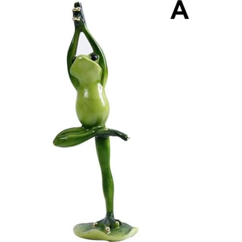 Resin Yoga Frog Decoration Nordic Style Living Room Home Accessories Animal Desktop Ornaments Wedding Gift WXV Sale