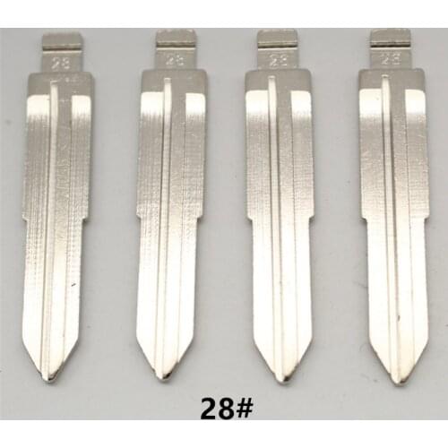 XIEAILI OEM 30Pcs 28# Metal Uncut Flip Remote Key Blade For Kia Rio K350