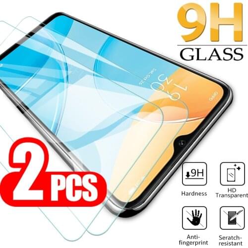 For OPPO A15 2PCS Protective Glass A 15 Temapered Glasses HD Clear Full Cover Film CPH2185 9H Clear Phone Protector 2 Pieces