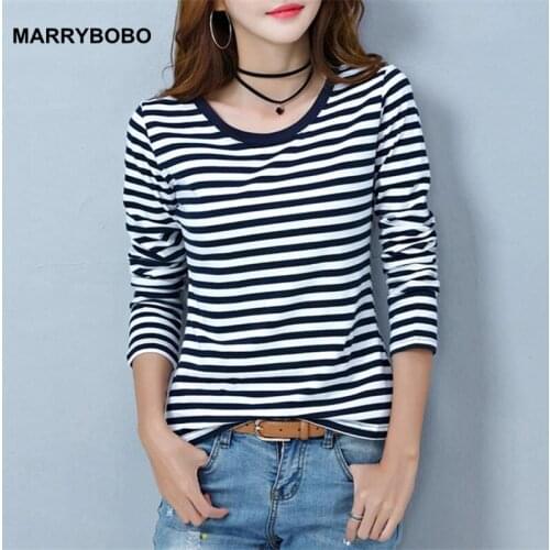 5XL Spring Autumn Cotton T Shirt 2020 Casual O-Neck Long Sleeve Slim Striped Tops Women White Tee Shirt Plus Size