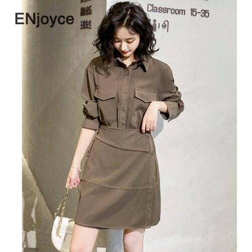 Spring Women Long Sleeve Shirt Dress Korean Fashion Patchwork Blouse Dresses Ladies Streetwear Single Breasted Slim Mini Dress