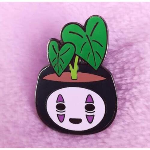 No face planter hard enamel pin Studio Ghibli Spirited Away anime badge