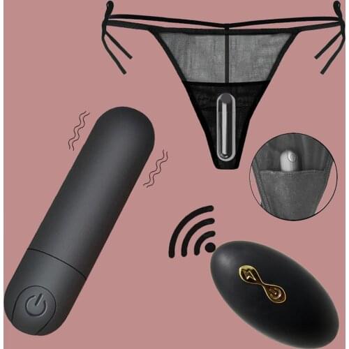 10 Speed Super Strong Vibration Clitoris G-spot Stimulator Strap on Underwear Mini Vibrators for Women Bullet Vibrating Panties