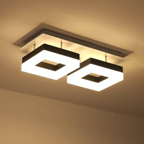 2 Heads Led Ceiling Lighting Fixtures Modern Acrylic Ceiling Lamps For Living Room Lamparas De Techo Rectangle Plafonnier