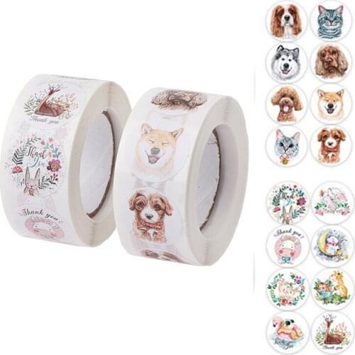 24/500pcs cute cartoon animals stickers journal scrapbooking teacher encouragement reward for children stationery