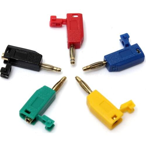 5Pcs 5 Colors 2mm Banana Plug Connector Jack For Speaker Amplifier Test Probes Terminals Cooper Connectors
