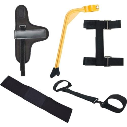 5pcs/SET Golf Swing Training ,Elbow Correction,Aids Combo- Arm Band, Wrist Hinge Trainer, Wrist Brace Band, Leg Rod Corrector