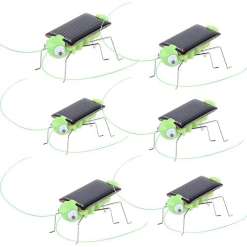 6pcs* Children Solar Powered Playing Learning Toys Grasshoppers Insects Solar Robot