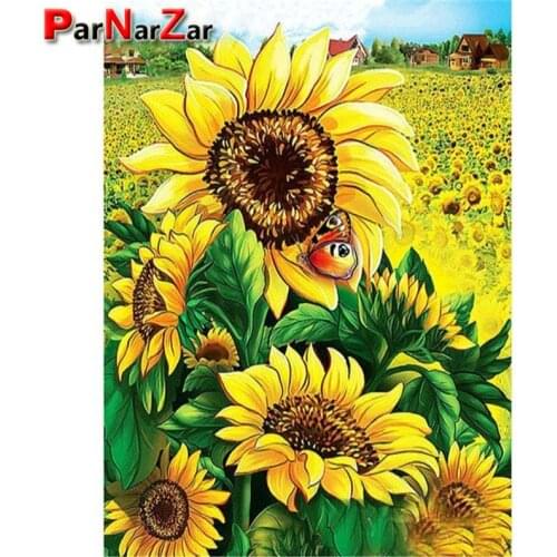 ParNarZar 5D DIY Diamond Painting Sunflower Full Drill Square Picture of Rhinestone Diamond Embroidery Halloween Handmade Decor
