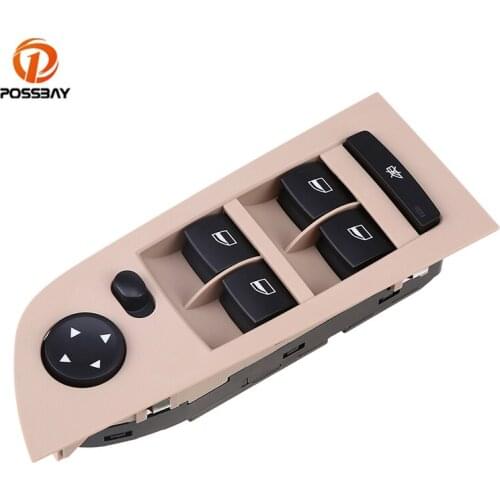 POSSBAY Car Power Window Switch Beige Mirror Switch Control Parts 61319217331 for BMW 3-Series E91 Wagon/Touring 2006-2012