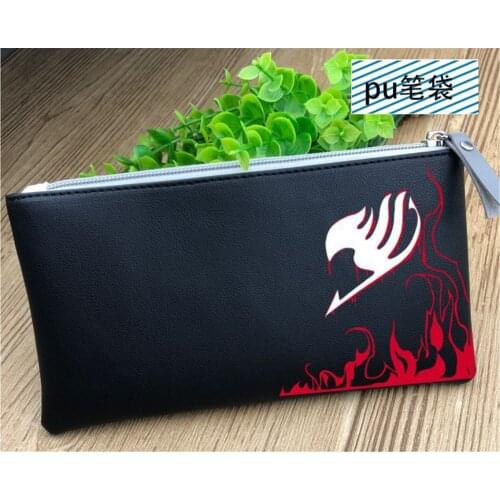 Anime FAIRY TAIL Logo Pencil Case Boys Girls Coin Bag New Students Stationery Bag Girls Cosmetic Bag