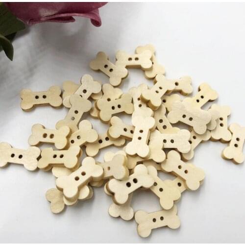 Wooden Sewing Buttons Scrapbooking Bone Natural Color Two Holes 18 x 11mm 100 PCs Costura Botones Decorate bottoni botoes WB568