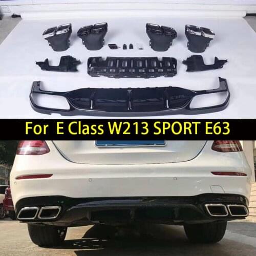 Rear Bumper Diffuser for Mercedes Benz E Class W213 Sport Sedan 2017 2018 2019