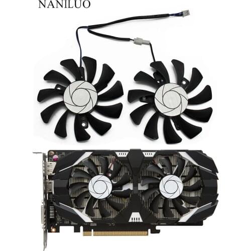 HA8010H12F-Z 75MM 2Pin GTX1050Ti GPU Cooler DUAL Fan For MSI Geforce GTX 1050Ti GTX-1050-Ti-4GT-OC Graphic Card Cooling